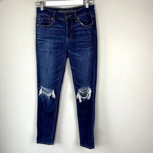 American Eagle Outfitters Tomgirl Distressed Jeans 0